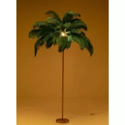 Steh & Bodenleuchten-KARE Design Stehleuchte Feather Palm Grun 165Cm