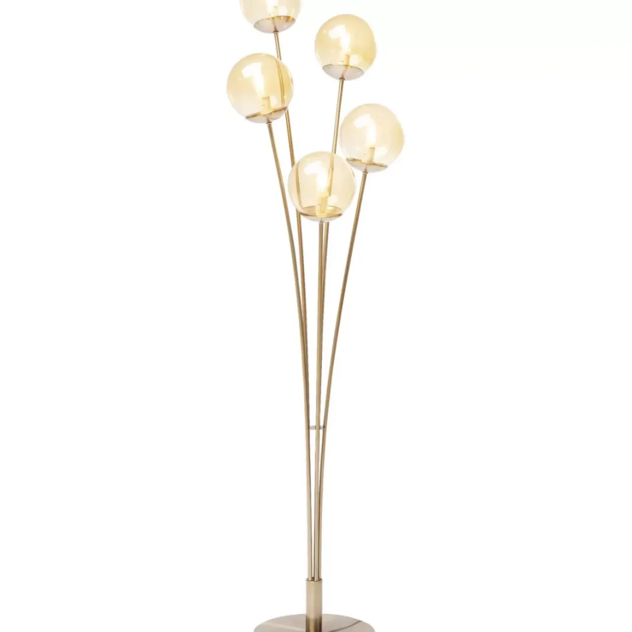 Steh & Bodenleuchten-KARE Design Stehleuchte Five Balls Amber Brass