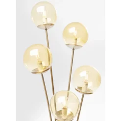 Steh & Bodenleuchten-KARE Design Stehleuchte Five Balls Amber Brass