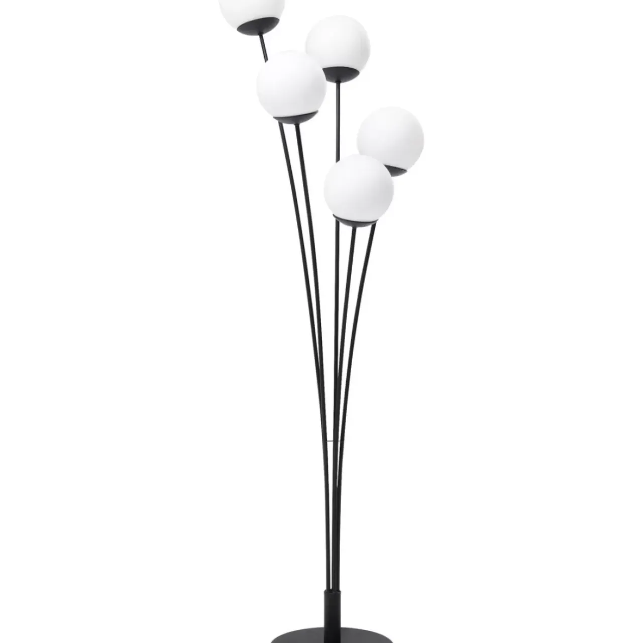 Steh & Bodenleuchten-KARE Design Stehleuchte Five Balls Matt Schwarz