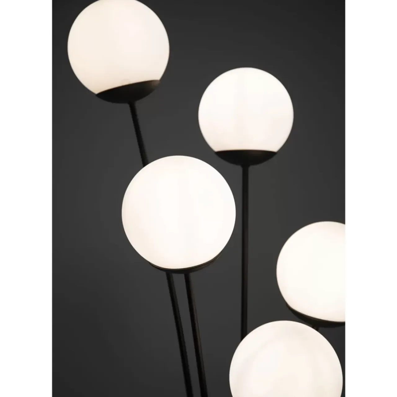 Steh & Bodenleuchten-KARE Design Stehleuchte Five Balls Matt Schwarz
