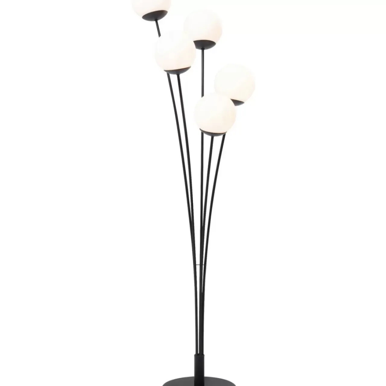Steh & Bodenleuchten-KARE Design Stehleuchte Five Balls Matt Schwarz