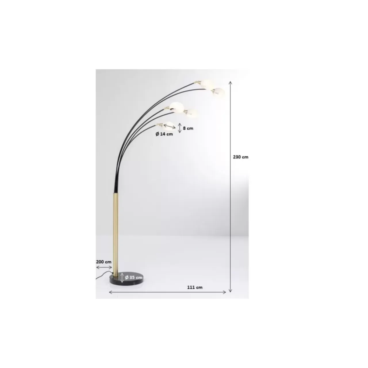 Steh & Bodenleuchten-KARE Design Stehleuchte Five Fingers Duo
