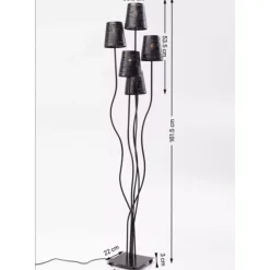 Steh & Bodenleuchten-KARE Design Stehleuchte Flexible Black Cinque
