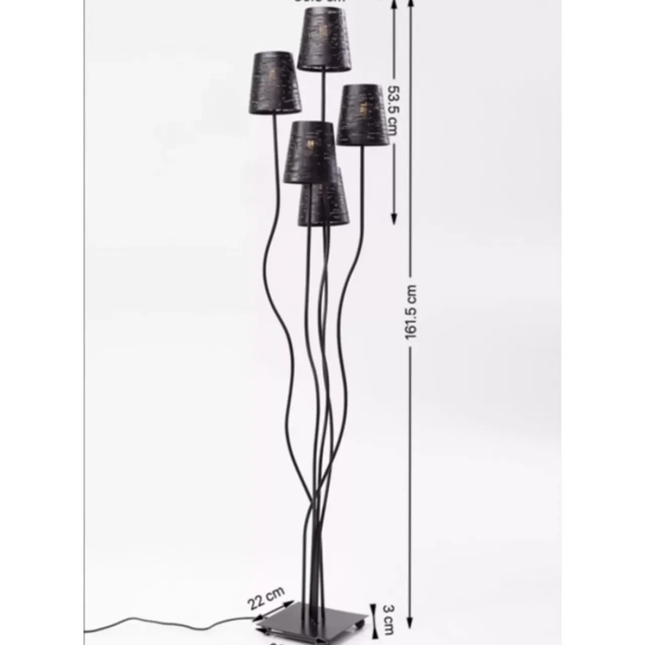 Steh & Bodenleuchten-KARE Design Stehleuchte Flexible Black Cinque