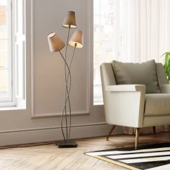 Steh & Bodenleuchten-KARE Design Stehleuchte Flexible Mocca Tre