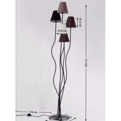 Steh & Bodenleuchten-KARE Design Stehleuchte Flexible Mocca Cinque