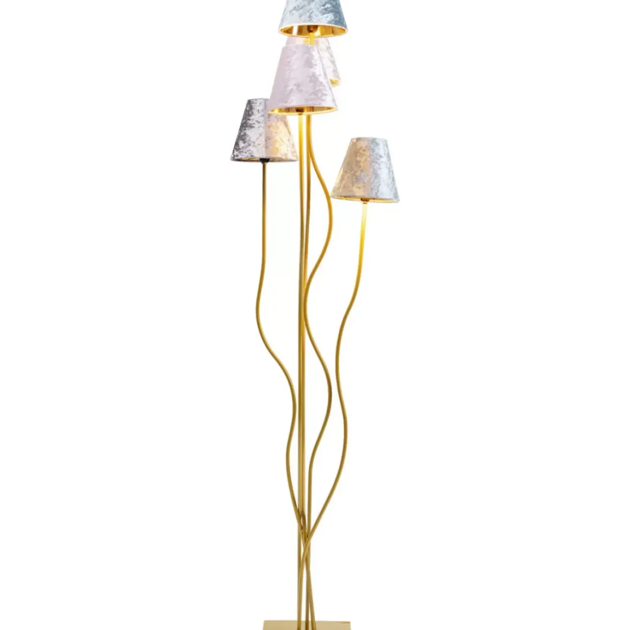 Steh & Bodenleuchten-KARE Design Stehleuchte Flexible Velvet Brass Cinque
