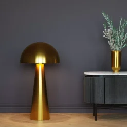Steh & Bodenleuchten-KARE Design Stehleuchte Loungy Gold 95Cm