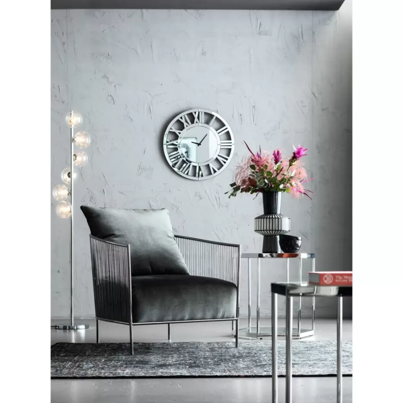 Steh & Bodenleuchten-KARE Design Stehleuchte Scala Balls Chrome 160Cm