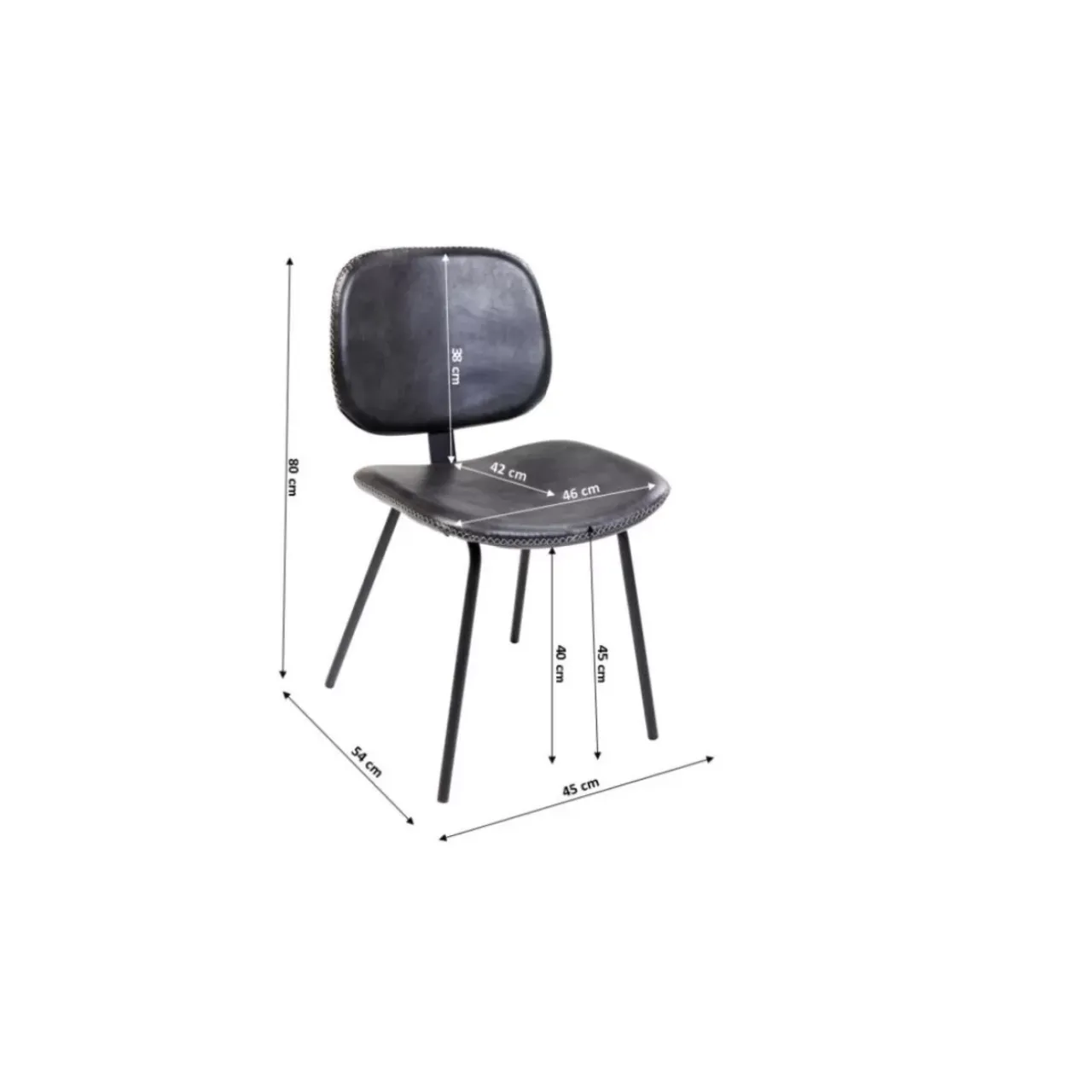 Stühle-KARE Design Stuhl Barber Schwarz