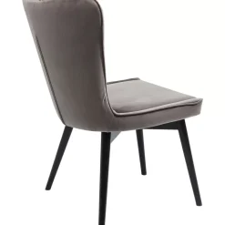 Stühle-KARE Design Stuhl Black Marshall Velvet Grau