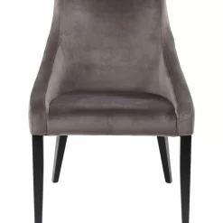 Stühle-KARE Design Stuhl Black Mode Velvet Grau