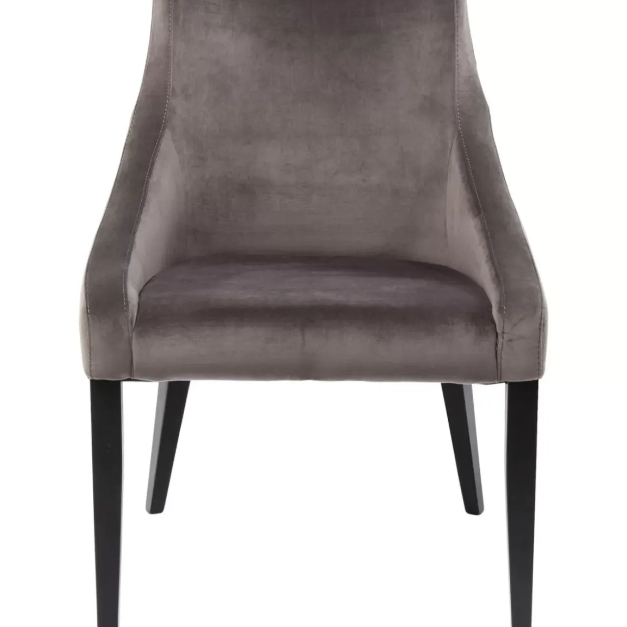 Stühle-KARE Design Stuhl Black Mode Velvet Grau