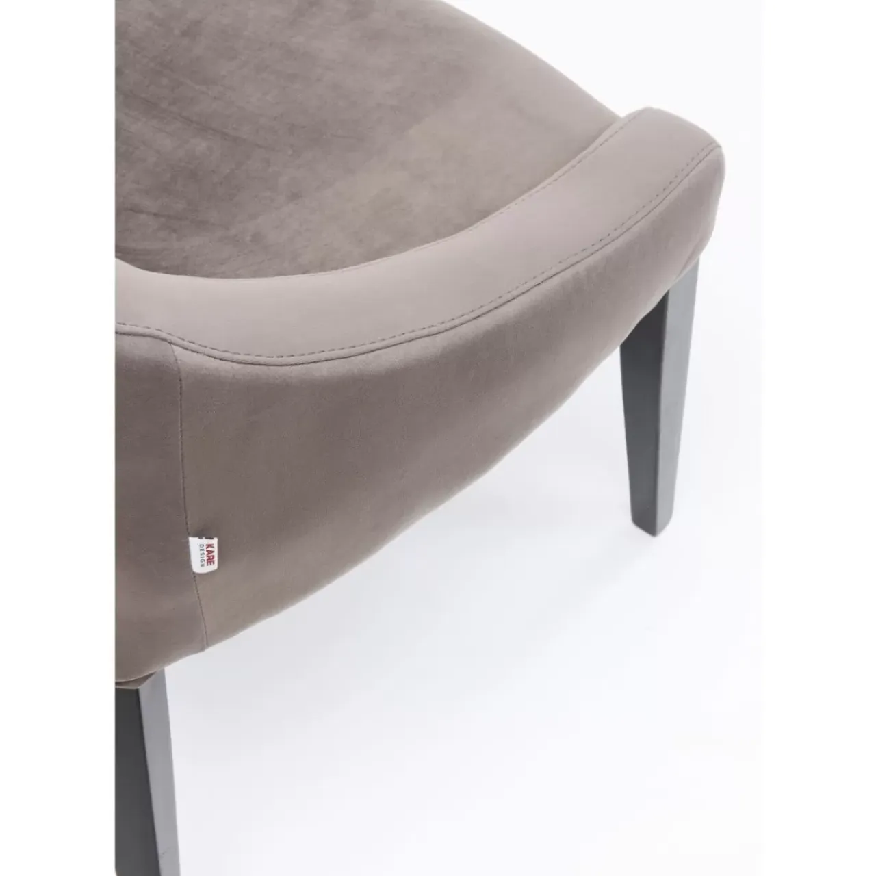Stühle-KARE Design Stuhl Black Mode Velvet Grau