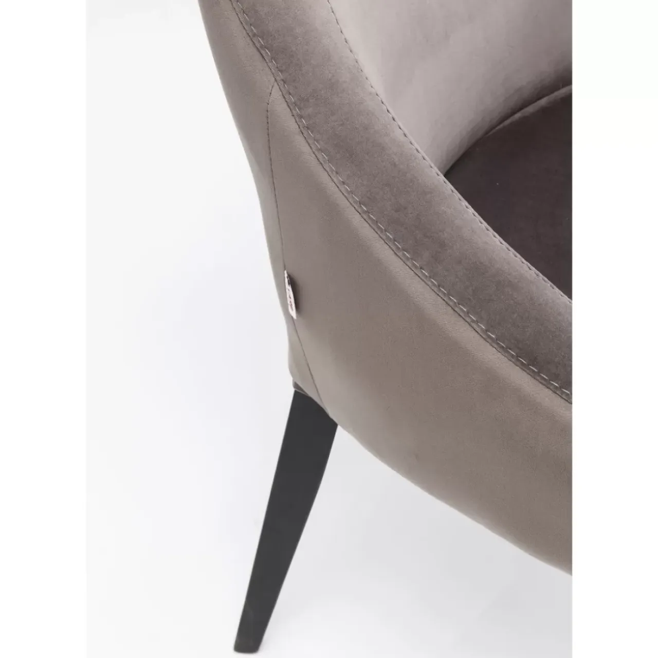Stühle-KARE Design Stuhl Black Mode Velvet Grau