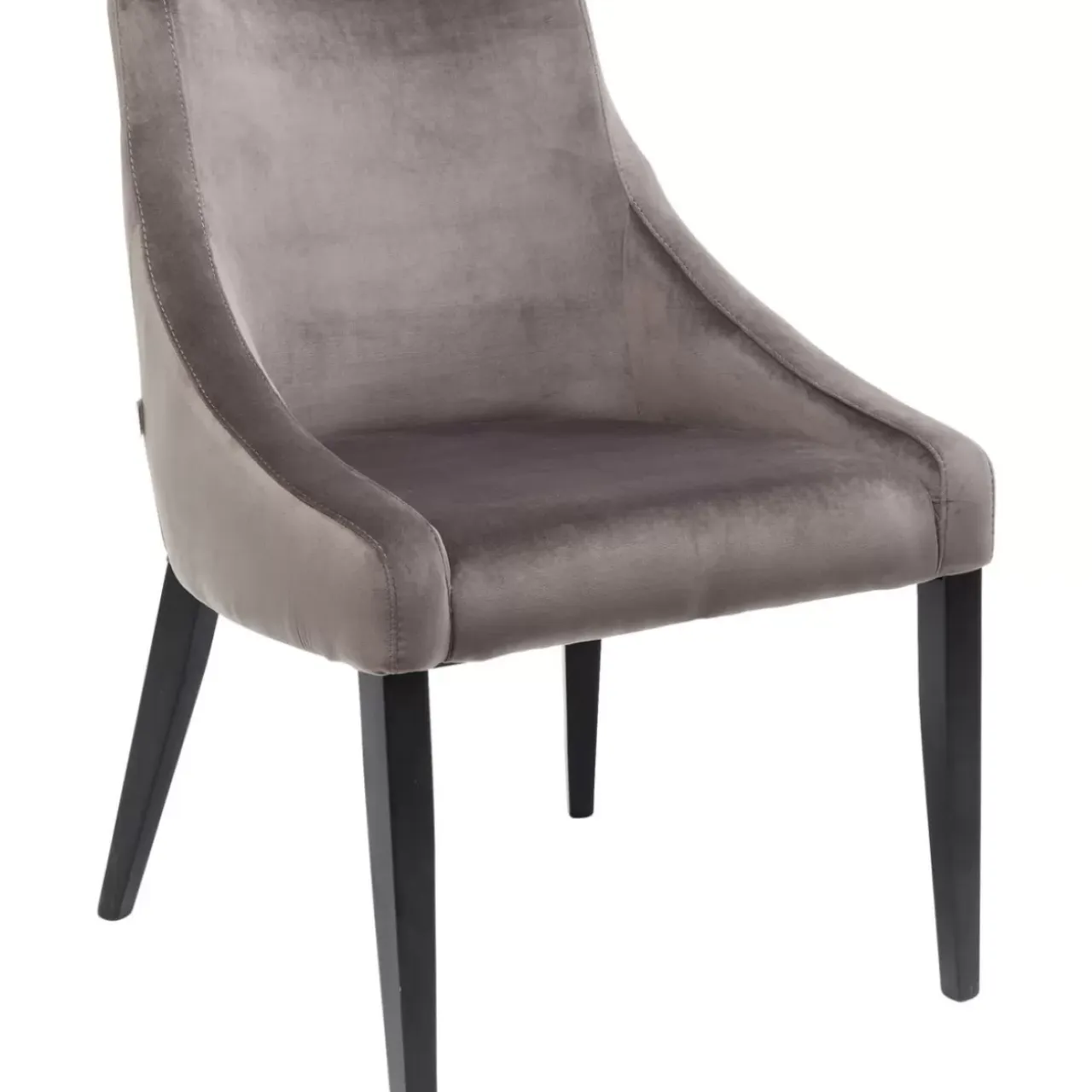 Stühle-KARE Design Stuhl Black Mode Velvet Grau
