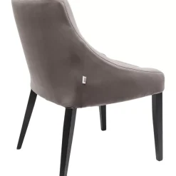 Stühle-KARE Design Stuhl Black Mode Velvet Grau