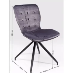 Stühle-KARE Design Stuhl Butterfly Dark Grau