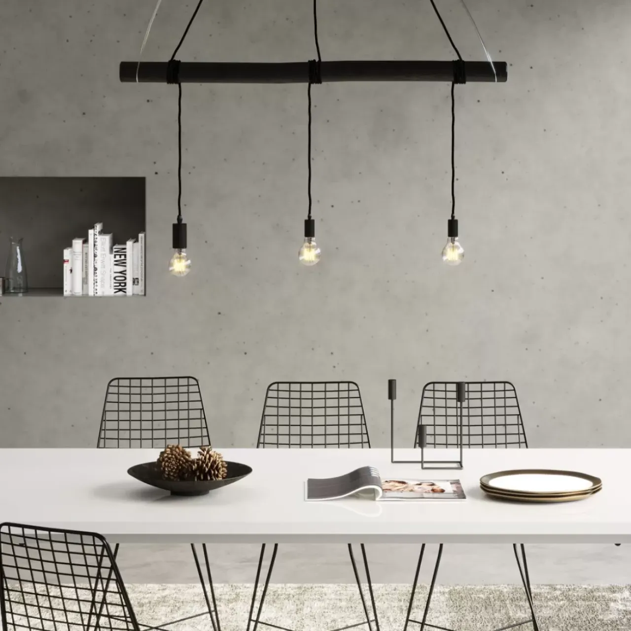 Stühle-KARE Design Stuhl Grid Schwarz