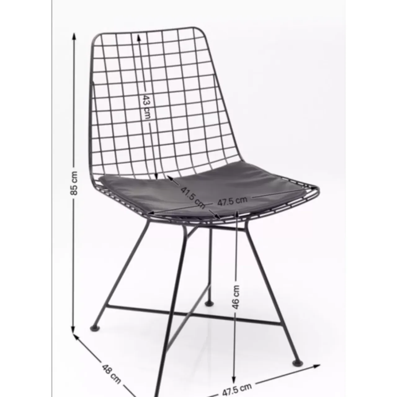 Stühle-KARE Design Stuhl Grid Schwarz