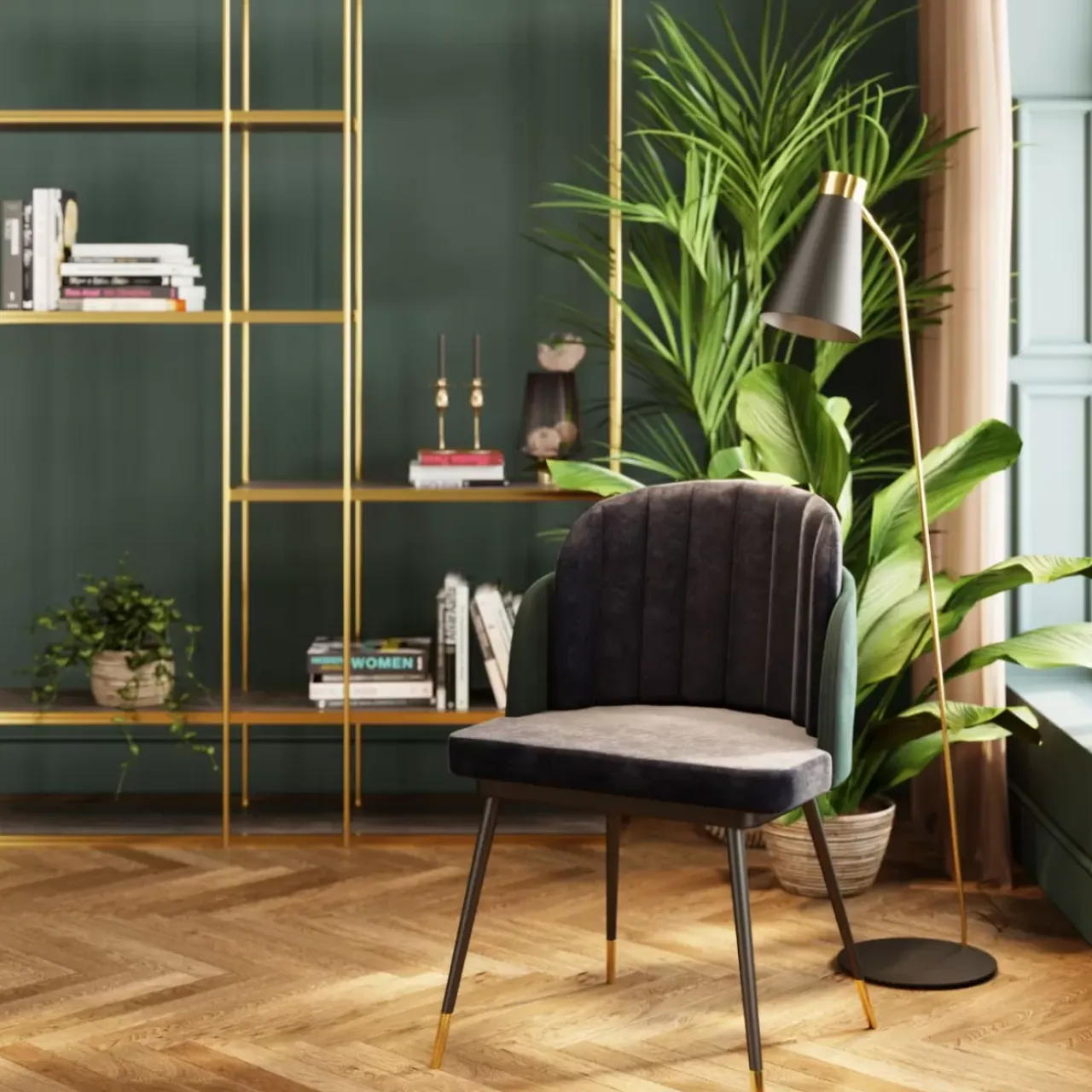 Stühle-KARE Design Stuhl Hojas Grau