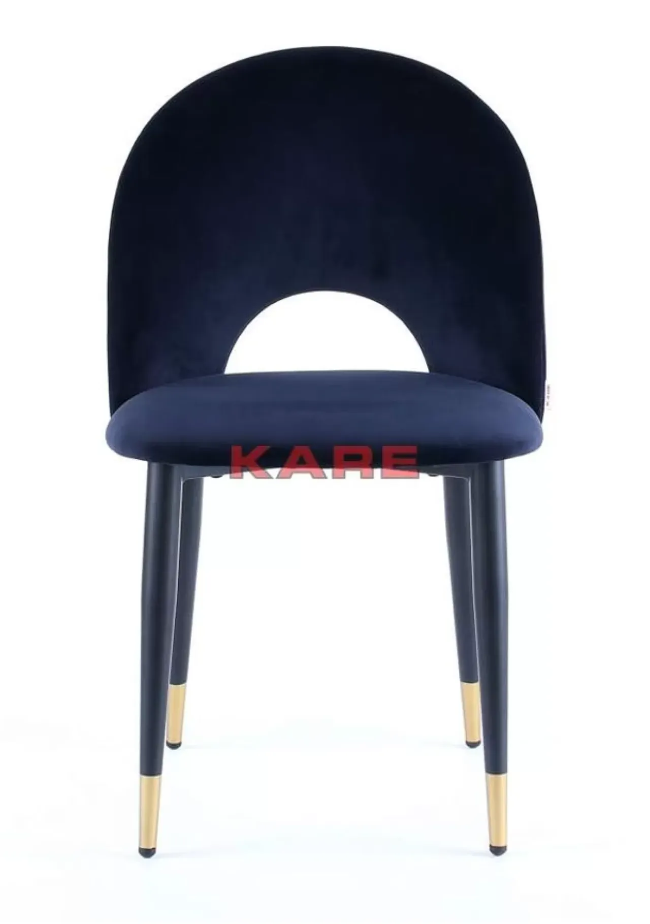 Stühle-KARE Design Stuhl Iris Velvet Blau (2/Set)