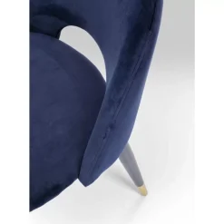 Stühle-KARE Design Stuhl Iris Velvet Blau (2/Set)