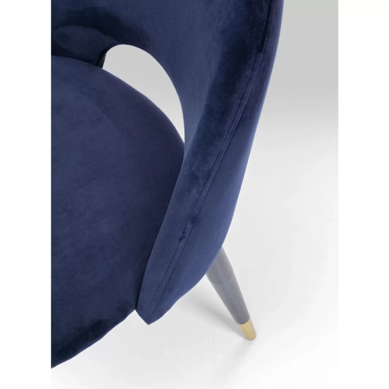 Stühle-KARE Design Stuhl Iris Velvet Blau (2/Set)