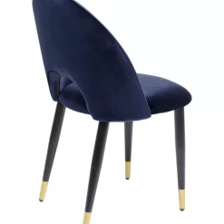 Stühle-KARE Design Stuhl Iris Velvet Blau (2/Set)