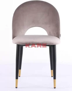 Stühle-KARE Design Stuhl Iris Velvet Taupe (2/Set)