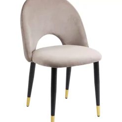 Stühle-KARE Design Stuhl Iris Velvet Taupe (2/Set)