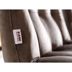Stühle-KARE Design Stuhl Moritz Velvet Silbergrau