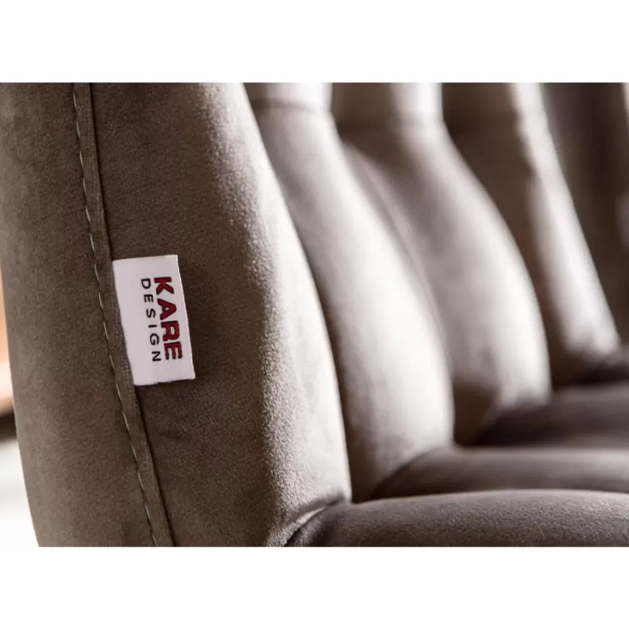 Stühle-KARE Design Stuhl Moritz Velvet Silbergrau