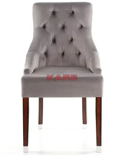 Stühle-KARE Design Stuhl Prince Velvet Grau
