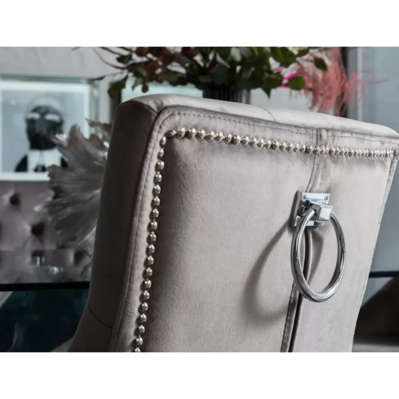 Stühle-KARE Design Stuhl Prince Velvet Grau