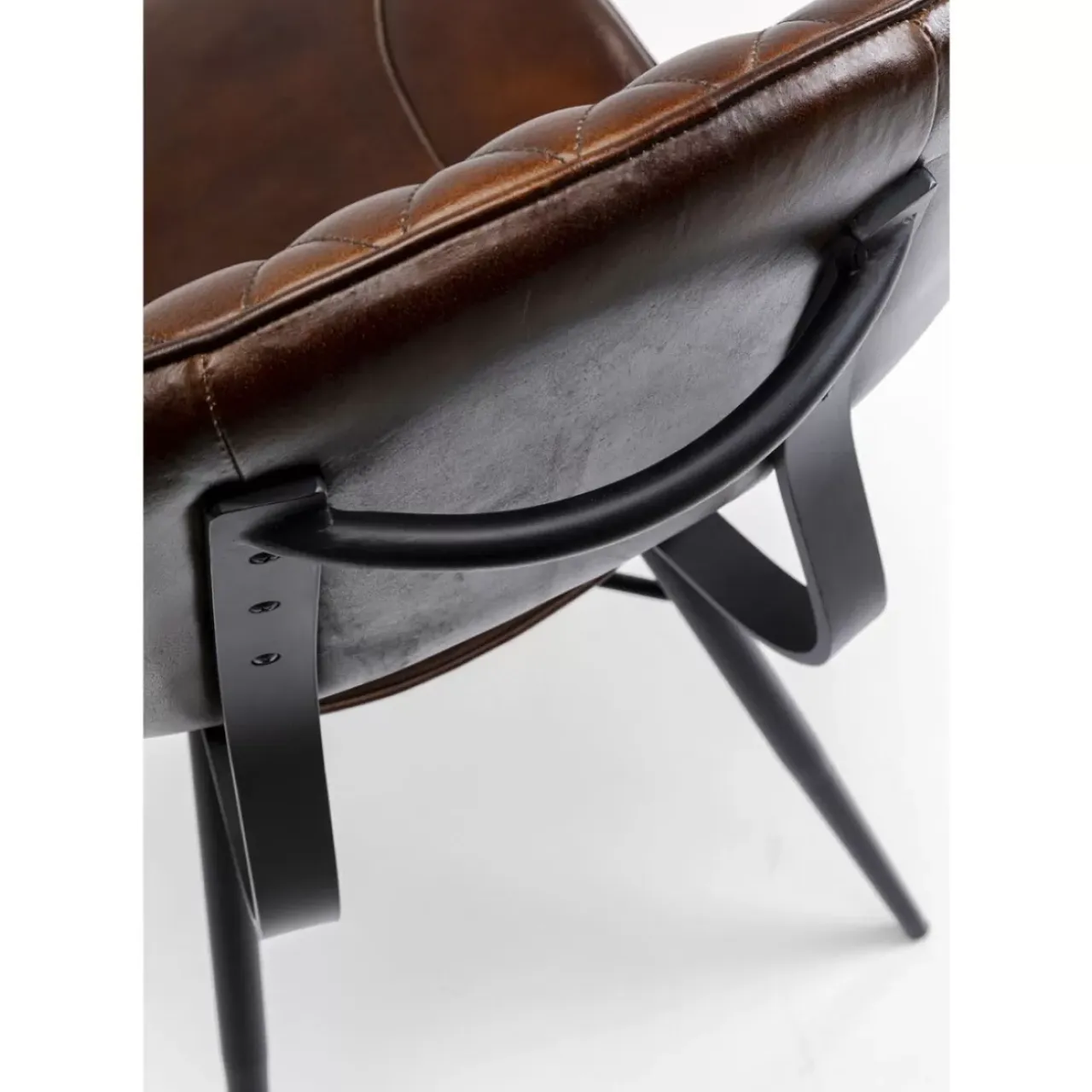 Stühle-KARE Design Stuhl Samba Leder Braun