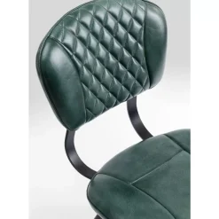 Stühle-KARE Design Stuhl Samba Leder Dunkelgrun