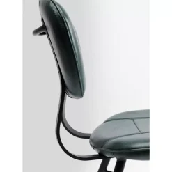 Stühle-KARE Design Stuhl Samba Leder Dunkelgrun