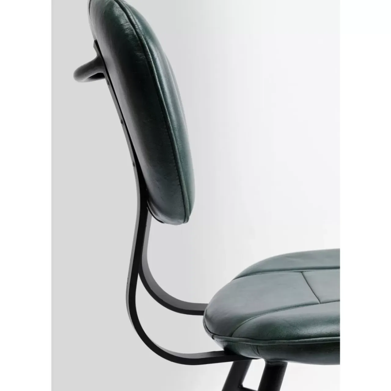 Stühle-KARE Design Stuhl Samba Leder Dunkelgrun