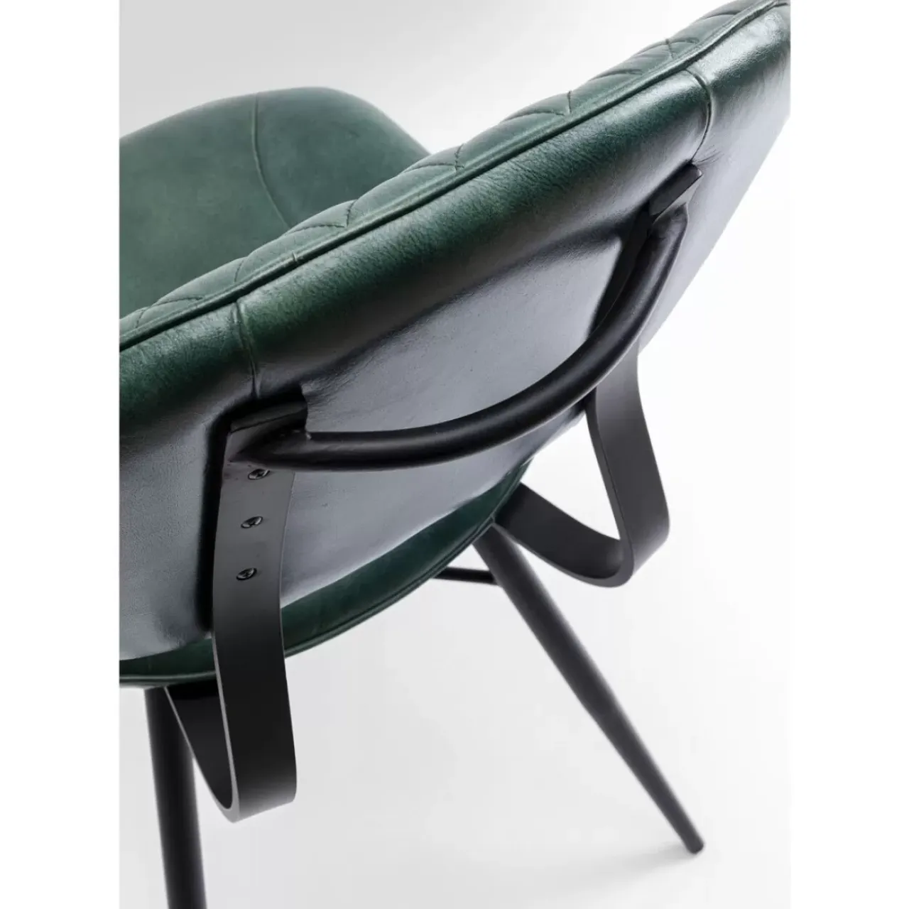 Stühle-KARE Design Stuhl Samba Leder Dunkelgrun