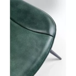 Stühle-KARE Design Stuhl Samba Leder Dunkelgrun