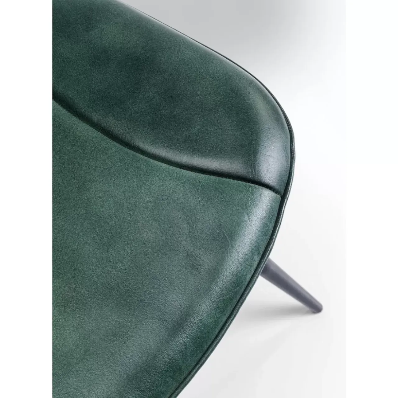 Stühle-KARE Design Stuhl Samba Leder Dunkelgrun