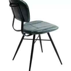 Stühle-KARE Design Stuhl Samba Leder Dunkelgrun