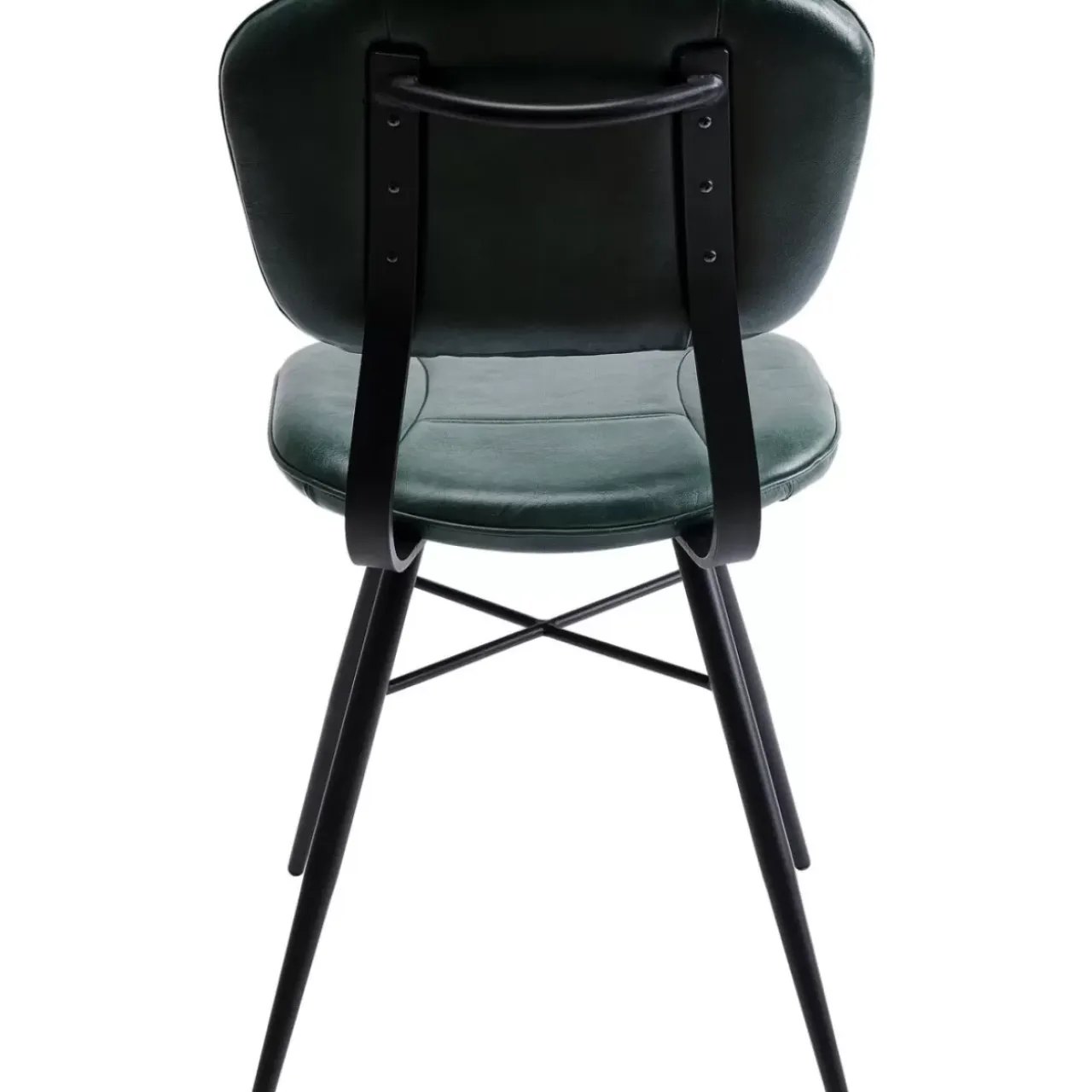 Stühle-KARE Design Stuhl Samba Leder Dunkelgrun