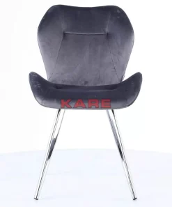 Stühle-KARE Design Stuhl Viva Grau Chrom