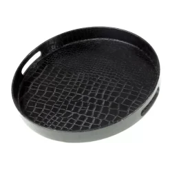 Geschirr & Tischaccessoires-KARE Design Tablett In Schlangenoptik Schwarz