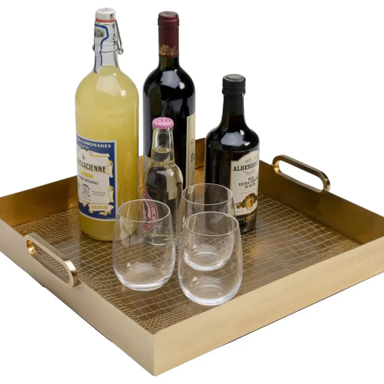 Geschirr & Tischaccessoires-KARE Design Tablett Serpente 42X41Cm