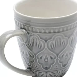 Geschirr & Tischaccessoires-KARE Design Tasse Sicilia Mandala Grau