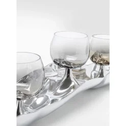 Deko & Geschenkartikel-KARE Design Teelichthalter 3 Jade Silber